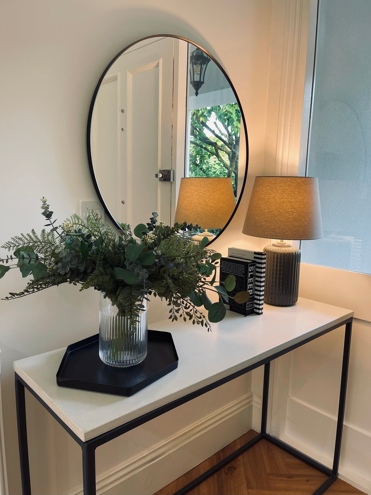 Large Rectangular Concrete Console Table