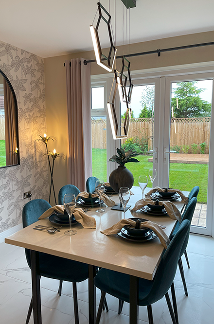 Rectangular Concrete Dining Table in Off-White