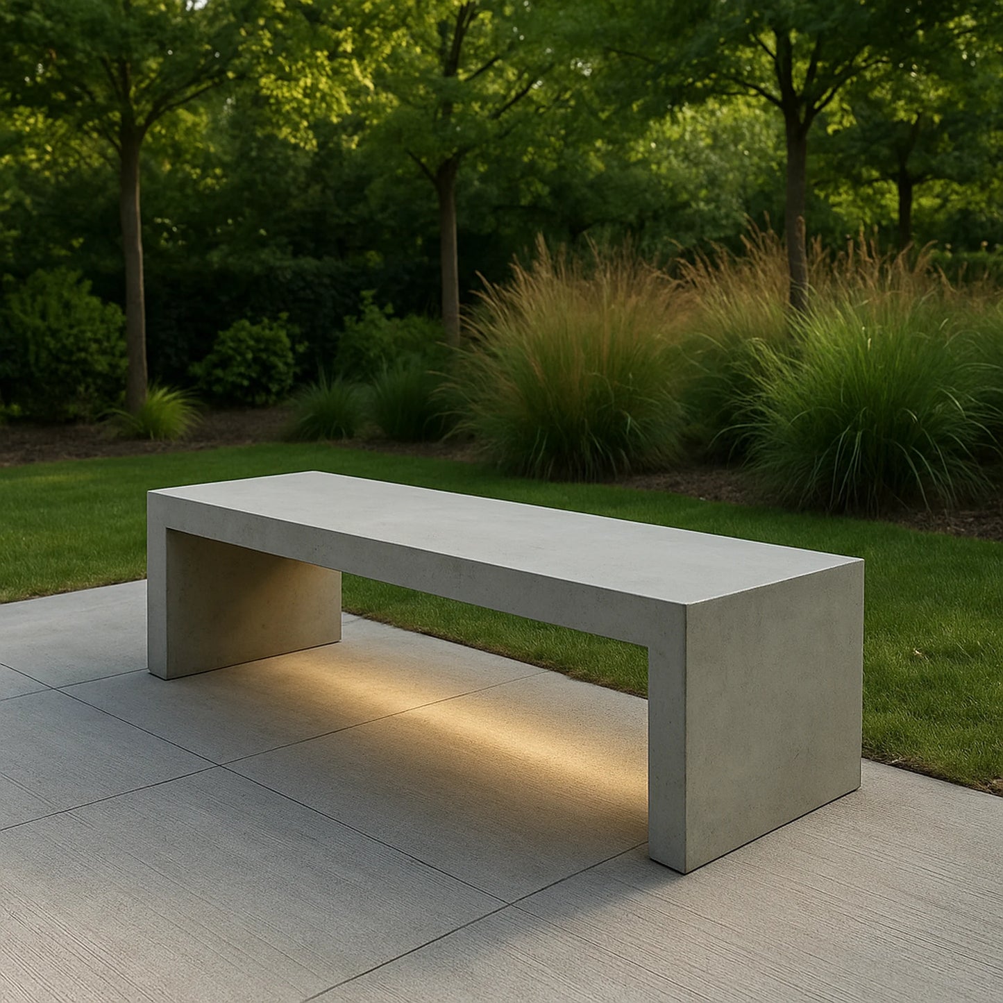 Bespoke Concrete Garden Bench – Luxury Outdoor Seating