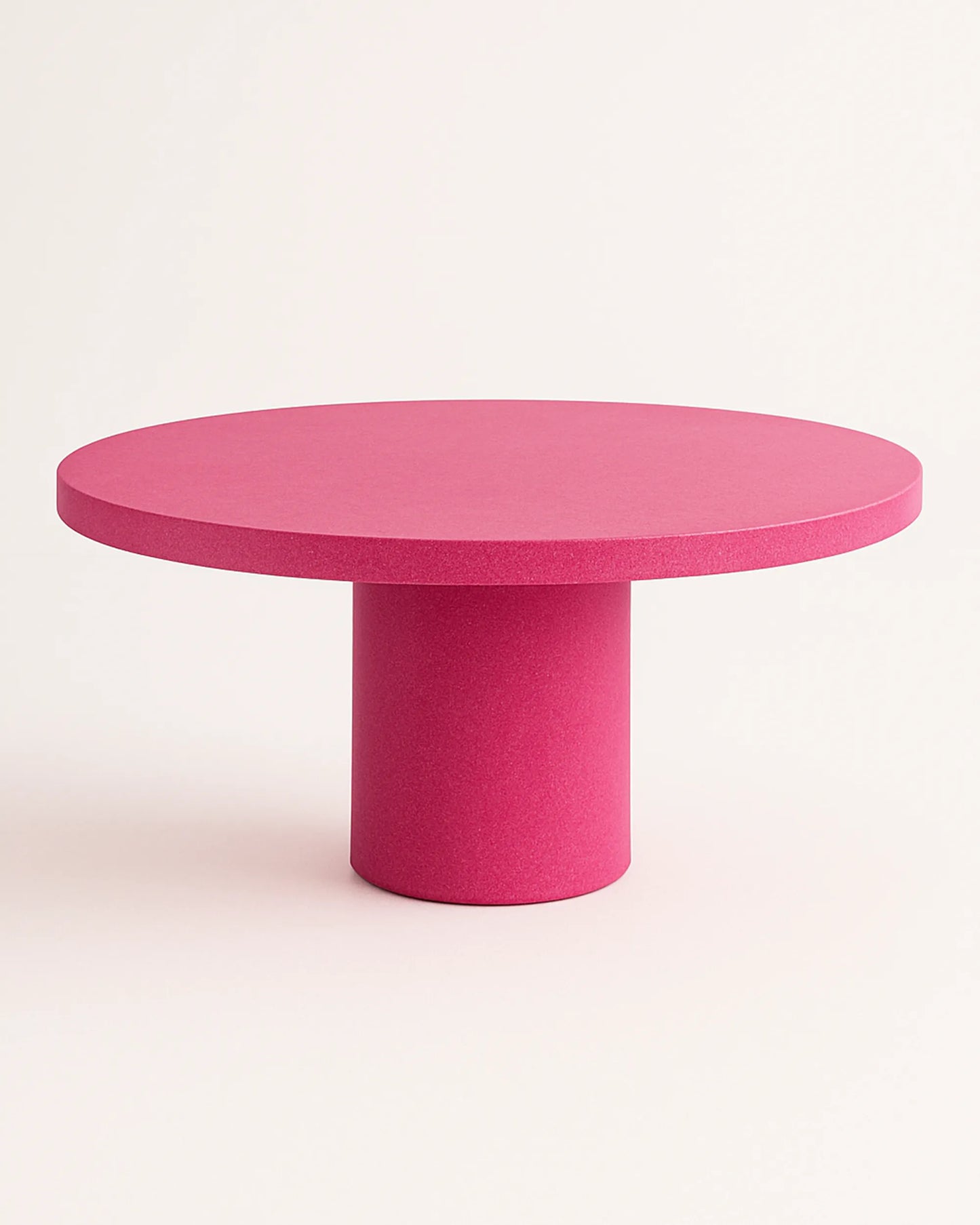 Round Concrete Table Top in Hot Pink