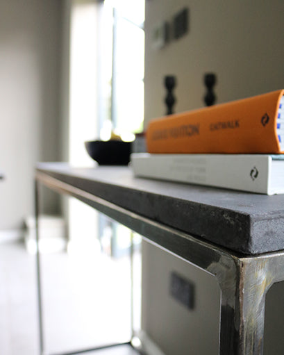 Polished Concrete Console Table