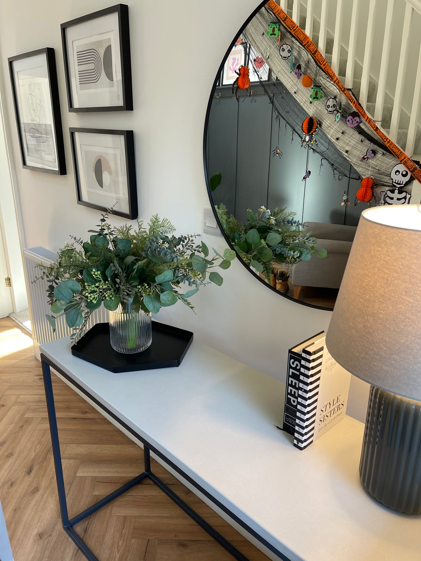 White Concrete Console Table