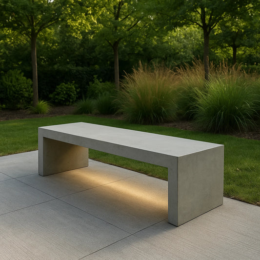 Bespoke Concrete Garden Bench – Luxury Outdoor Seating
